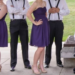 Plum purple bridesmaid dress WITH POCKETS!